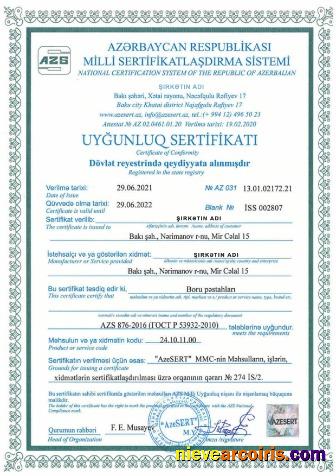 Azerbaijan Certificate of Incorporation